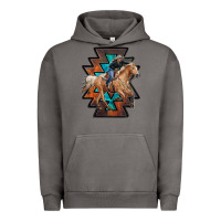 Pigment Tornado cowgirl with aztec Urban Hoodie - RanaPortraitStore