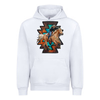 White cowgirl with aztec Urban Hoodie - RanaPortraitStore