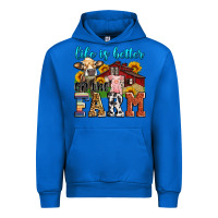 Cobalt life is better on the farm Urban Hoodie - Zillion Design Studio