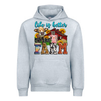 Heather Grey life is better on the farm Urban Hoodie - Zillion Design Studio