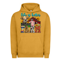 Pigment Peanut Butter life is better on the farm Urban Hoodie - Zillion Design Studio