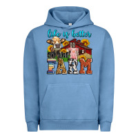 Pigment Pebble Blue life is better on the farm Urban Hoodie - Zillion Design Studio