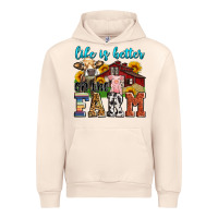 Sandshell life is better on the farm Urban Hoodie - Zillion Design Studio