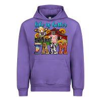 Tulip life is better on the farm Urban Hoodie - Zillion Design Studio