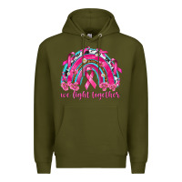 Army Green We Fight Together Rainbow Premium Hoodie - texasbilliewilder