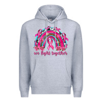 Heather Grey We Fight Together Rainbow Premium Hoodie - texasbilliewilder