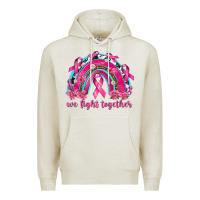 Oatmeal Heather We Fight Together Rainbow Premium Hoodie - texasbilliewilder
