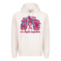 Pale Pink We Fight Together Rainbow Premium Hoodie - texasbilliewilder