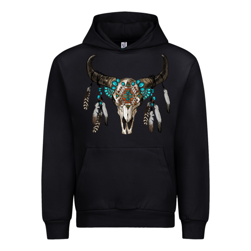Boho Bull Skull Urban Hoodie by RanaPortraitStore | Teevron