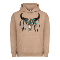 Pigment Burro boho bull skull Urban Hoodie - RanaPortraitStore