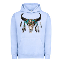 Pigment Grape Ice boho bull skull Urban Hoodie - RanaPortraitStore