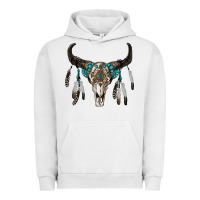 Pigment Lunar Rock boho bull skull Urban Hoodie - RanaPortraitStore