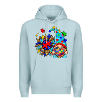Blue Mist autism sunflower gnome Premium Hoodie - Zillion Design Studio