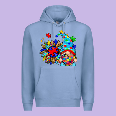 Autism Sunflower Gnome Premium Hoodie Designed By Zillion Design Studio