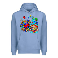 Colony Blue autism sunflower gnome Premium Hoodie - Zillion Design Studio