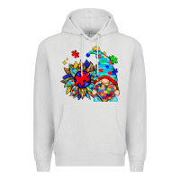 Dove Grey autism sunflower gnome Premium Hoodie - Zillion Design Studio