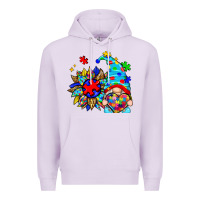 Lilac autism sunflower gnome Premium Hoodie - Zillion Design Studio