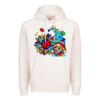 Pale Pink autism sunflower gnome Premium Hoodie - Zillion Design Studio