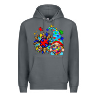Rock autism sunflower gnome Premium Hoodie - Zillion Design Studio