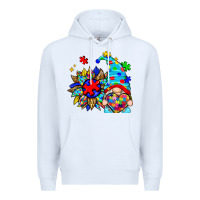 White autism sunflower gnome Premium Hoodie - Zillion Design Studio