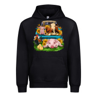 Black farm truck animals Urban Hoodie - Zillion Design Studio