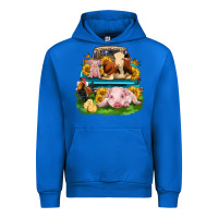 Cobalt farm truck animals Urban Hoodie - Zillion Design Studio