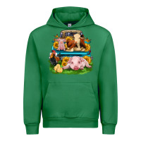 Emerald farm truck animals Urban Hoodie - Zillion Design Studio