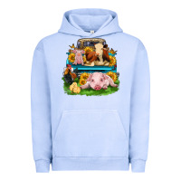 Pigment Grape Ice farm truck animals Urban Hoodie - Zillion Design Studio