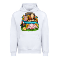 White farm truck animals Urban Hoodie - Zillion Design Studio