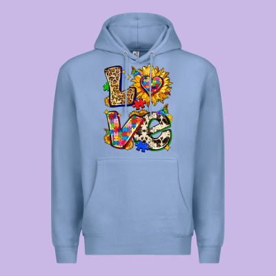 Autism Love Premium Hoodie Designed By Zillion Design Studio