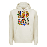 Oatmeal Heather autism love Premium Hoodie - Zillion Design Studio