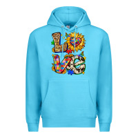 Ocean Blue autism love Premium Hoodie - Zillion Design Studio