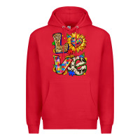 Red autism love Premium Hoodie - Zillion Design Studio
