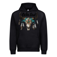 Black wild soul boho skull Urban Hoodie - RanaPortraitStore