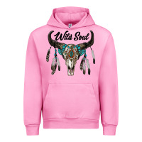 Fuchsia Pink wild soul boho skull Urban Hoodie - RanaPortraitStore