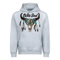 Heather Grey wild soul boho skull Urban Hoodie - RanaPortraitStore
