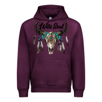 Mauve Wine wild soul boho skull Urban Hoodie - RanaPortraitStore