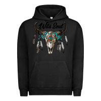 Pigment Black wild soul boho skull Urban Hoodie - RanaPortraitStore