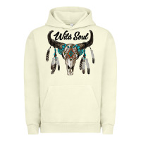 Pigment Pistachio wild soul boho skull Urban Hoodie - RanaPortraitStore