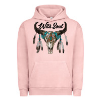 Pigment Salmon wild soul boho skull Urban Hoodie - RanaPortraitStore