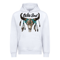White wild soul boho skull Urban Hoodie - RanaPortraitStore