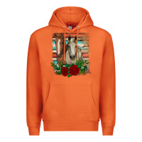 Carrot horses with roses Premium Hoodie - RanaPortraitStore