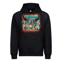 Black wild soul boho skull with background Urban Hoodie - RanaPortraitStore