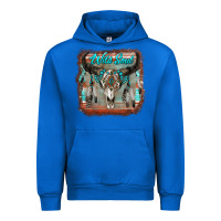 Cobalt wild soul boho skull with background Urban Hoodie - RanaPortraitStore