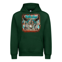 Forest Green wild soul boho skull with background Urban Hoodie - RanaPortraitStore