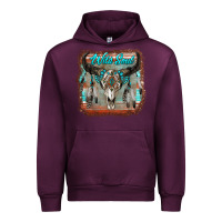 Mauve Wine wild soul boho skull with background Urban Hoodie - RanaPortraitStore