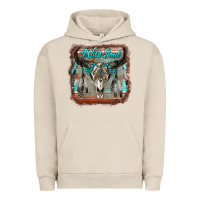 Pigment French Oak wild soul boho skull with background Urban Hoodie - RanaPortraitStore