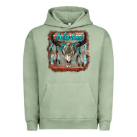 Pigment Oil Green wild soul boho skull with background Urban Hoodie - RanaPortraitStore