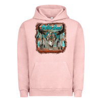 Pigment Salmon wild soul boho skull with background Urban Hoodie - RanaPortraitStore