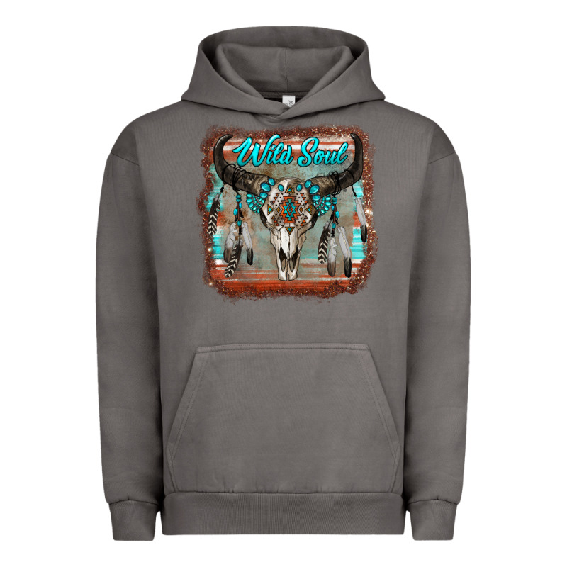Wild Soul Boho Skull With Background Urban Hoodie by RanaPortraitStore | Teevron